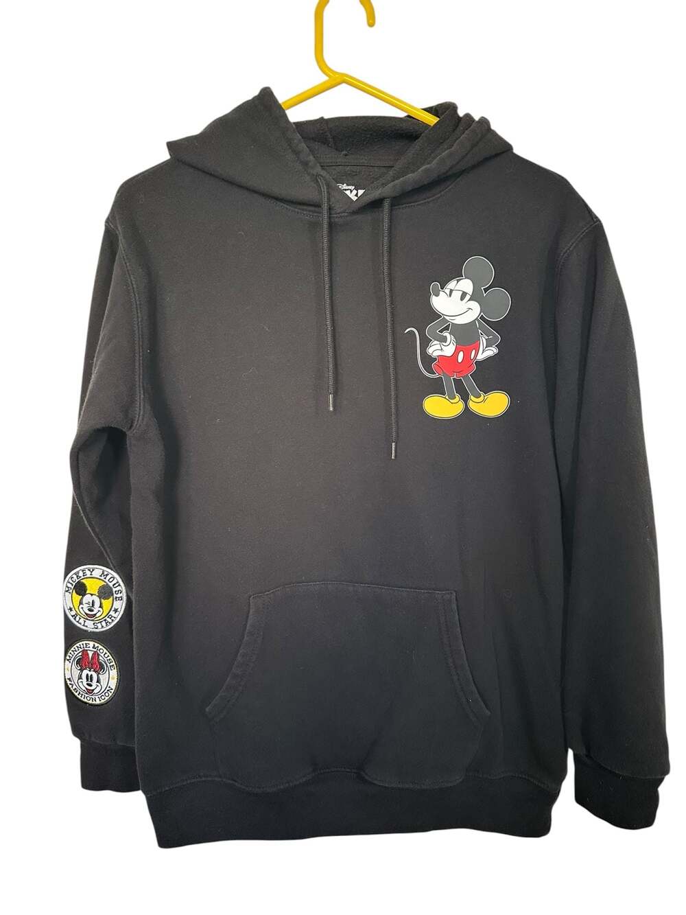 Disney Mickey Mouse Hoodie Womens S Small 4 6 Freeze Black Pullover Sweatshirt